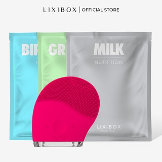 Máy Rửa Mặt Và Mát Xa Da Mặt Halio + Tặng 3 Mặt Nạ Lixibox (Giao mặt nạ màu ngẫu nhiên)