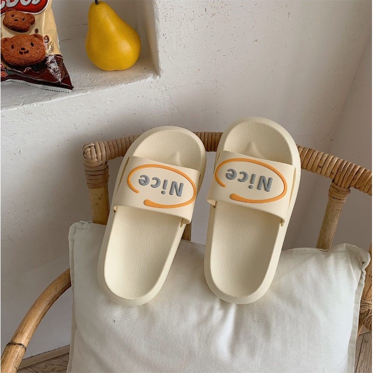 Dép bánh mì cao su hình nice  có size cho Nam đi