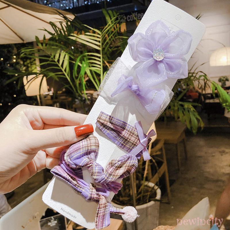 Kẹp tóc BB bọc vải lưới thiết kế xinh xắn phong cách dễ thương cho nữ