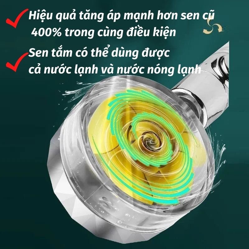 Vòi Hoa Sen Tăng Áp Vòi Sen Inox 304 Không Gỉ Cao Cấp Moda.H