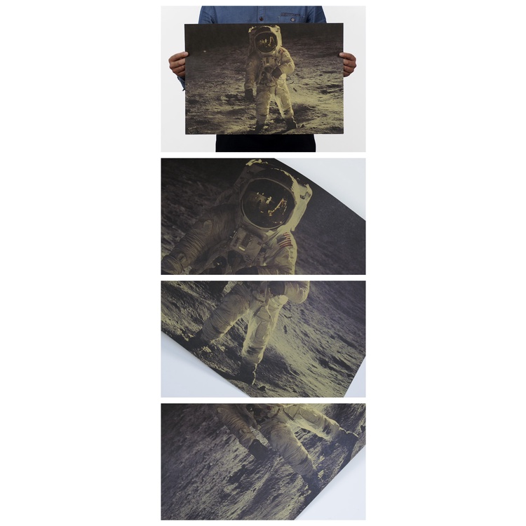 Tranh Treo Tường Trang Trí Hình Mặt Trăng 51x36cm