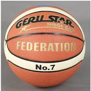 Banh bóng rổ da geru star federation - size 7 tặng kim bơm + túi lưới
