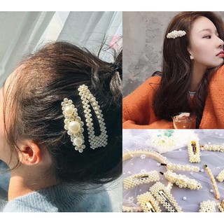 Set 4 kẹp tóc ngọc trai, set 4 kẹp tóc Hàn Quốc