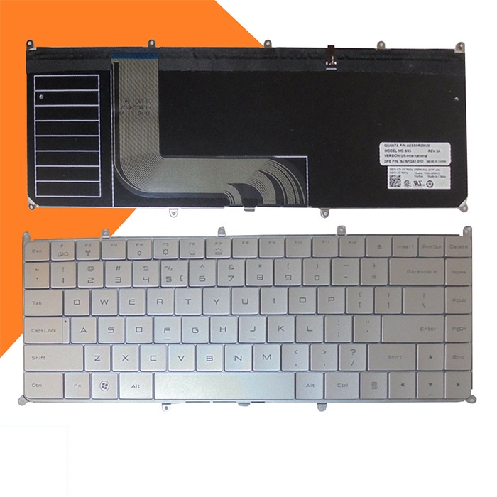 Bàn Phím laptop Dell Adamo 13S Màu Bạc+Có Đèn