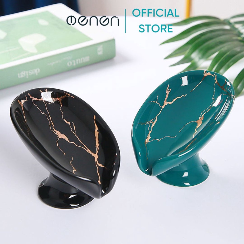 Khay Đựng Xà Bông OENEN Chất Liệu Gốm Sứ Cao Cấp Có Rãnh Thoát Nước Oenon
