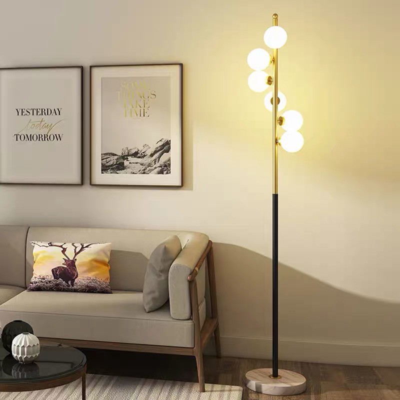 Đèn cây đứng trang trí góc sofa phòng ngủ phòng khách Moonlight, tặng kèm bóng led