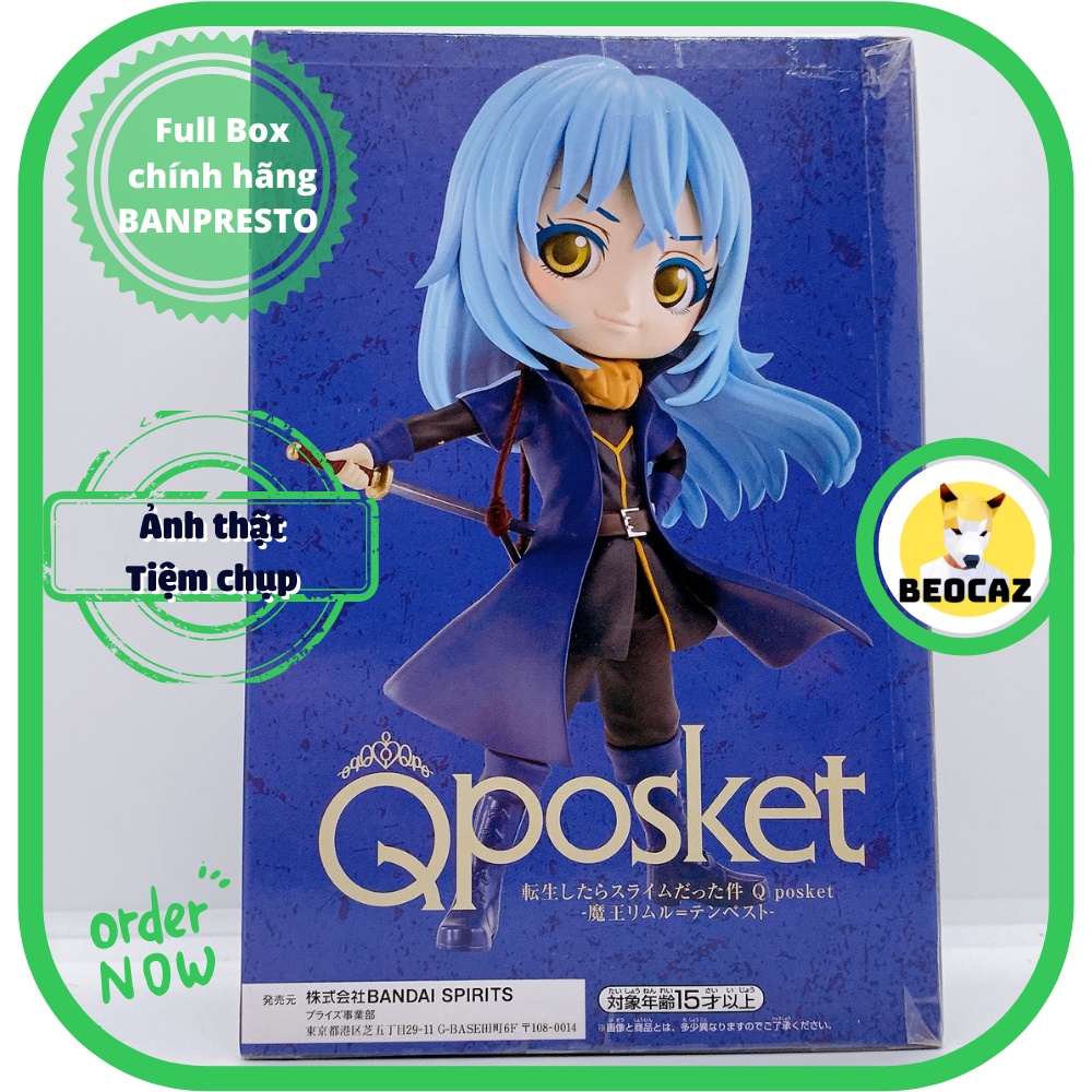 Mô hình Q Posket Rimuru Tempest Chuyển sinh thành Slime Full Box Chính Hãng Banpresto Tensura Đồ chơi Beocaz