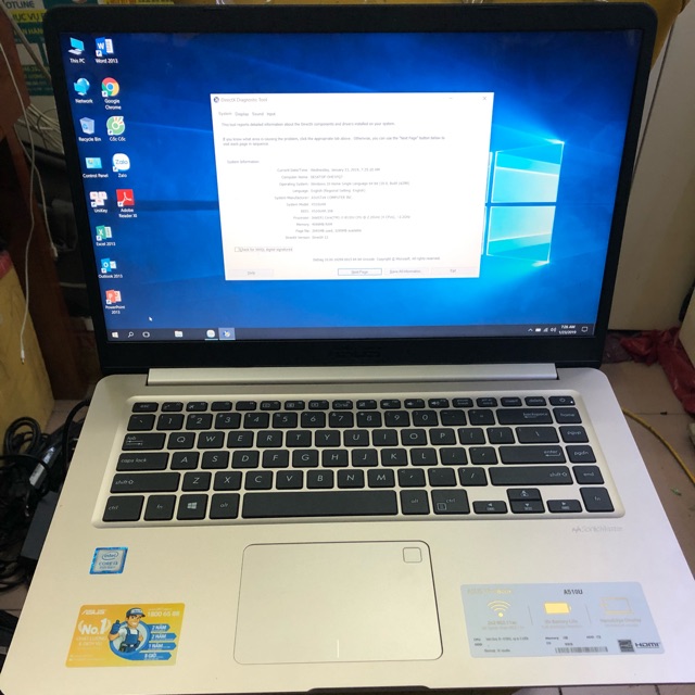 Laptop Asus A510U i3 8310u/ram 4gb/hdd 1TB Gold Fpt new
