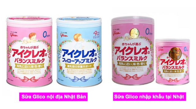 (Sỉ _ lẻ) [Date từ t4/2021] SỮA GLICO ICREO nội địa Nhật Bản số 0 320g, 800g, số 9 820g