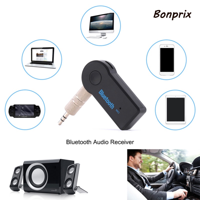 Thiết Bị Nhận Tín Hiệu Âm Thanh Bluetooth Không Dây Mini Giắc Cắm 3.5mm Dùng Trong Xe Hơi