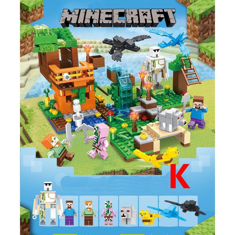 Bộ 1208 khối lắp ráp phong cách Minecraft dành cho bé