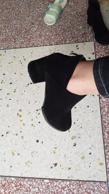 GIÀY BOOT DA LỘN NỮ CÁCH ĐIỆU CAO 5 PHÂN | BigBuy360 - bigbuy360.vn