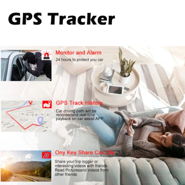 Camera hành trình ô tô Wifi, 4G đọc biển báo giao thông Whexune F8 Plus