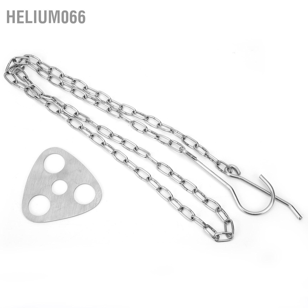 Helium066 Giá đỡ ba chân nồi bằng thép không gỉ Chuỗi di động cho các công cụ nấu ăn cắm trại ngoài trời