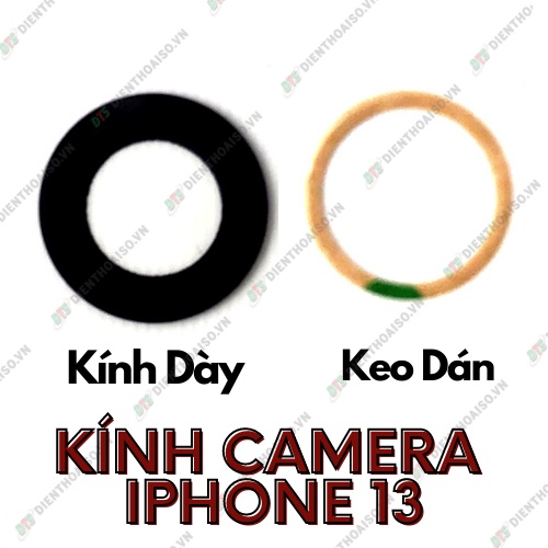 kính camera iphone 13 kèm keo dán