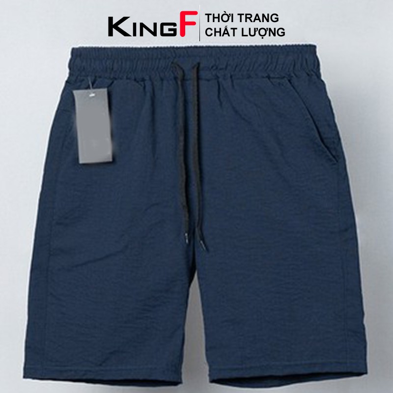 Quần short nam vải đũi KING quần đùi nam trẻ trung sang trọng dễ phối đồ thoáng mát mặc ở nhà đi chơi dã ngoại | BigBuy360 - bigbuy360.vn