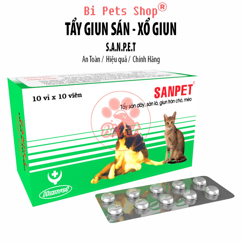 Xổ giun S.a.n.p.e.t cho thú cưng [ Hàng Chính Hãng]  | Bi Pets