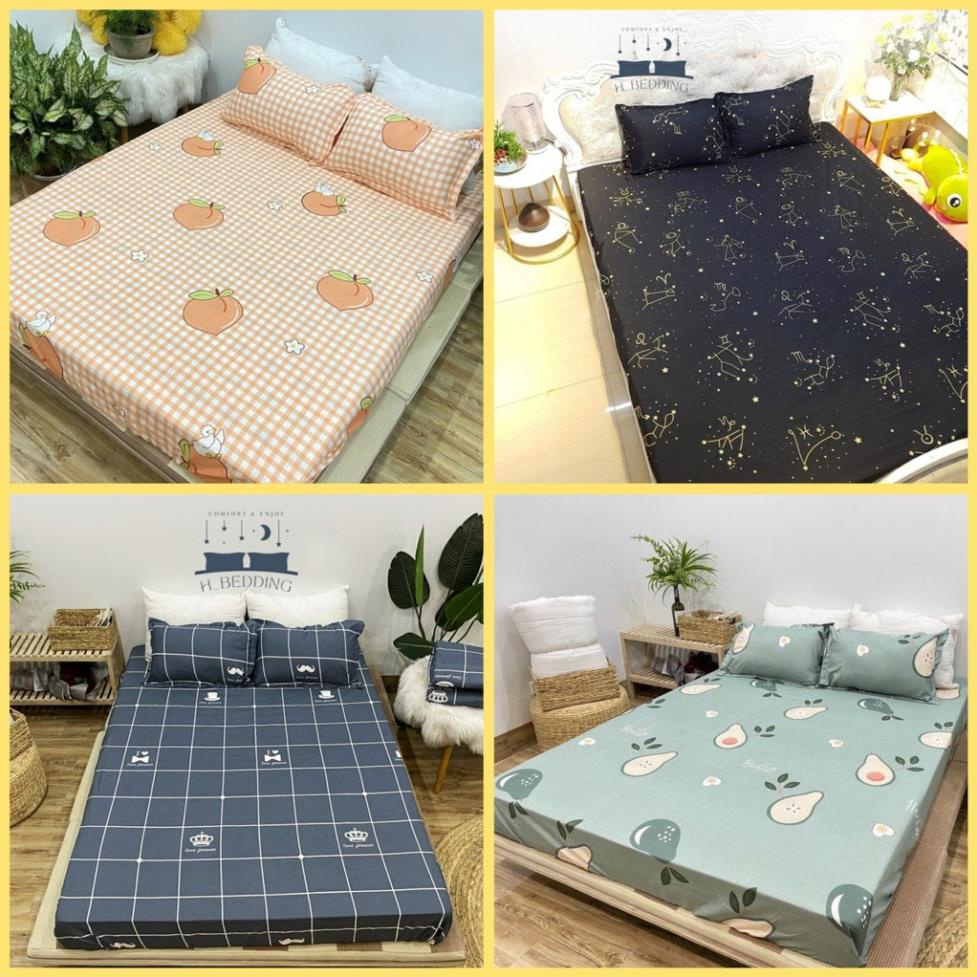 Ga trải giường cotton poly 1m6,1m8,drap giường hàn quốc,được chọn mẫu