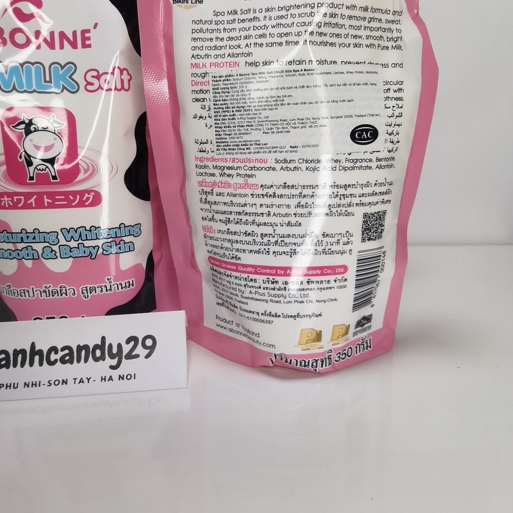 Muối tắm sữa bò tẩy tế bào chết A Bonne Spa Milk Salt Thái Lan 350gr | BigBuy360 - bigbuy360.vn