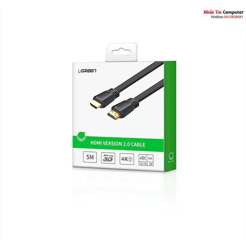 Cáp HDMI 2.0 dẹt dài 3m hỗ trợ 4K@60MHz chính hãng Ugreen 50820 cao cấp