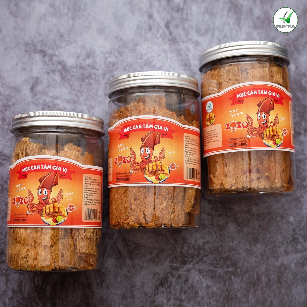 [Khô Mực tẩm gia vị loại 1] Mực cán tẩm gia vị ZOZO 200g - Khô gà Cooky | BigBuy360 - bigbuy360.vn