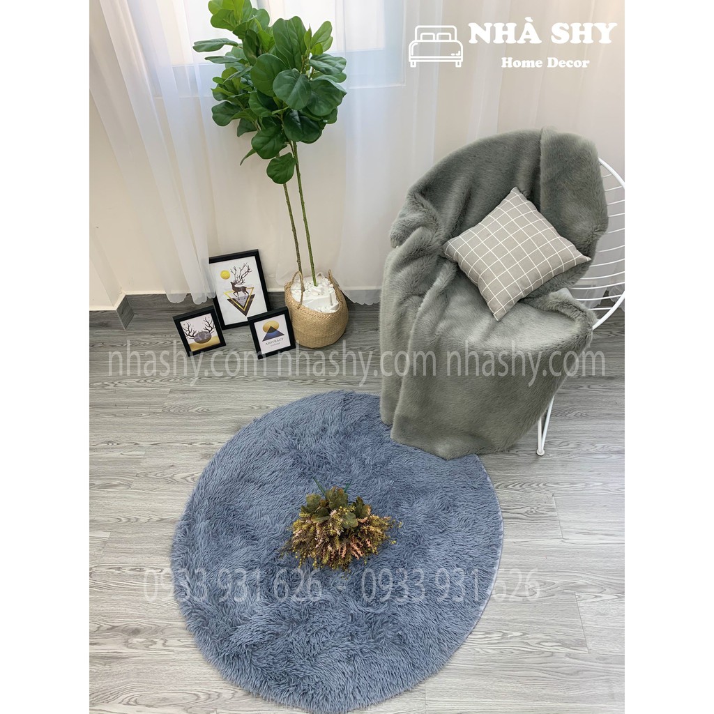 Thảm Lông Hình Tròn Chụp Hình Quần Áo - Đầm Váy - Mỹ phẩm [Nhiều size] [Nhiều màu] | BigBuy360 - bigbuy360.vn