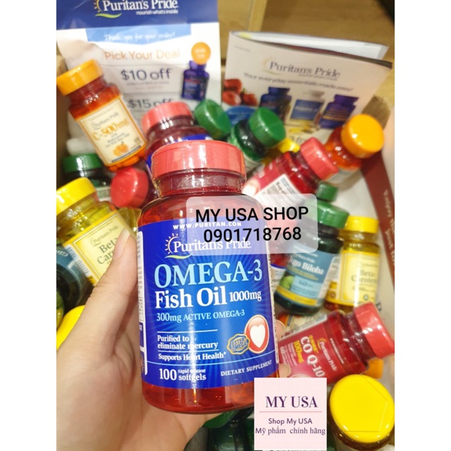 DẦU CÁ OMEGA-3 FISH OIL 1000mg GIÚP GIẢM MỠ MÁU, ĐẸP DA, SÁNG MẮT