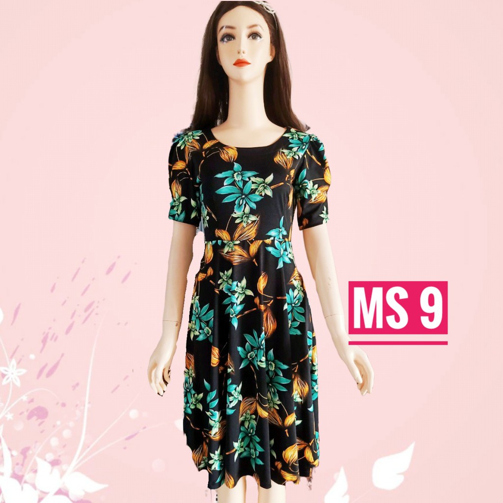đầm - đầm trung niên thun in 3D Aty hàn quốc loại 1