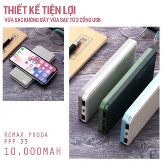 Pin sạc dự phòng kiêm sạc không dây PPP-33