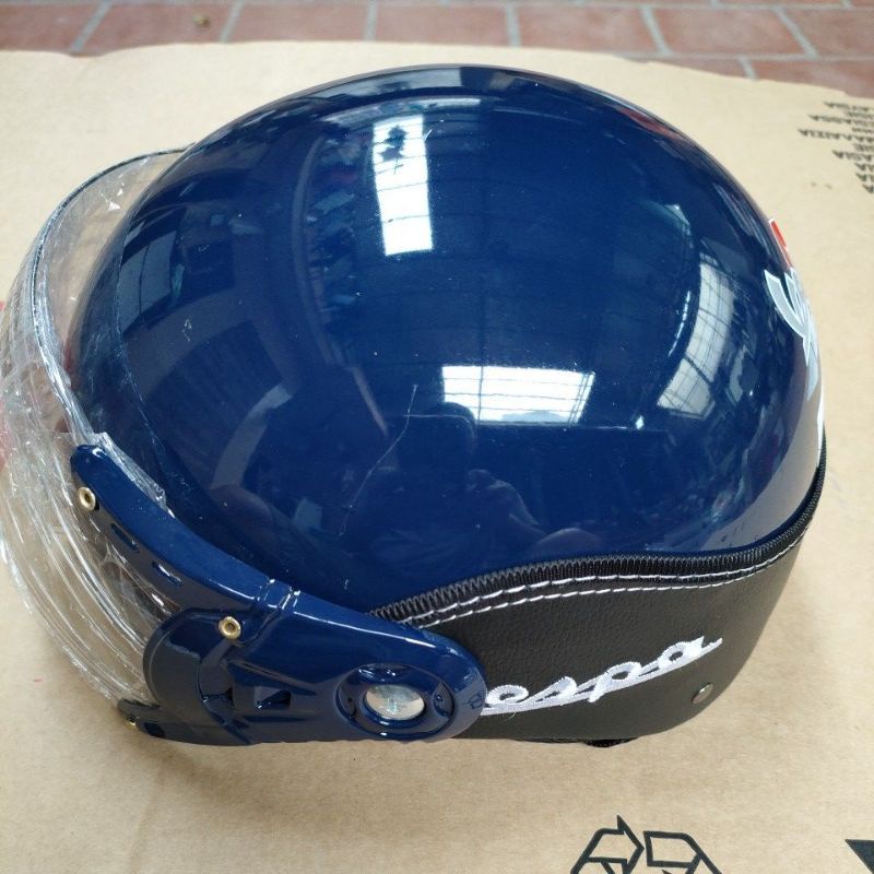 Mũ bảo hiểm vespa kèm kính, mũ bảo hiểm nửa đầu