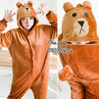 Bộ Đồ Thú Gấu Brown Bông Nhưng Shop Chie