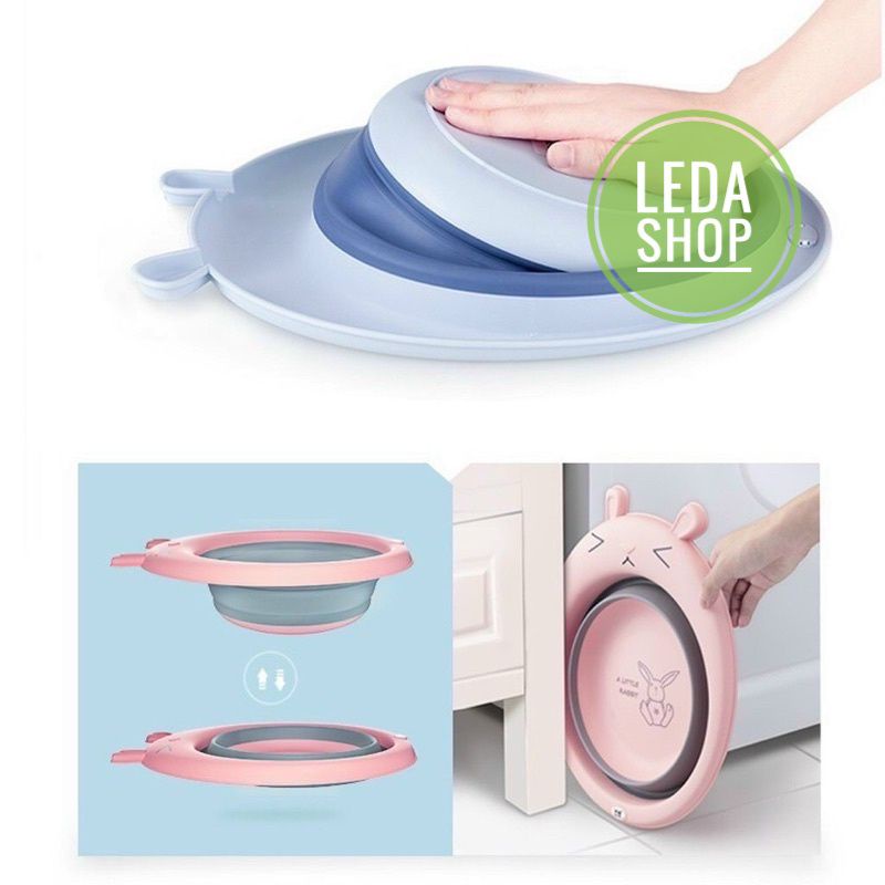 Chậu rửa mặt gấp gọn cho bé sơ sinh tiện lợi mang đi sinh