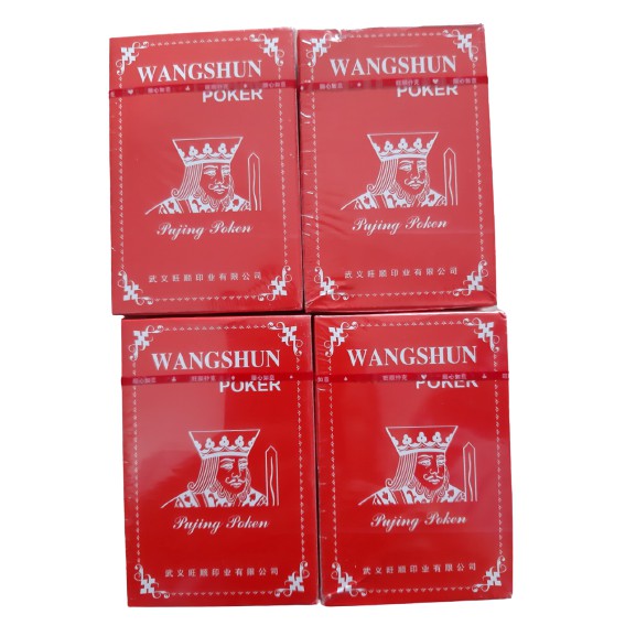 Lố 10 bộ bài tây 52 lá mẫu màu đỏ. gọn, dễ thương.