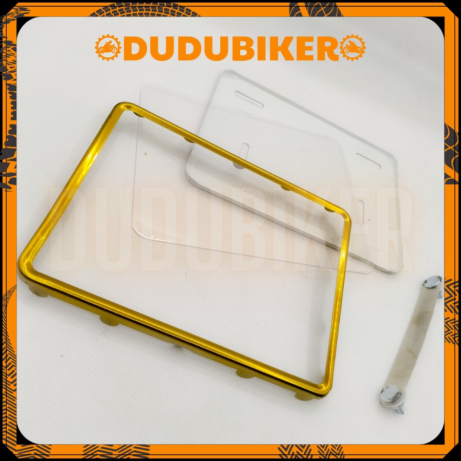 Khung Biển Số Xe Máy, Khung Bảng Số Xe Máy, Full Bộ Bao Gồm Ốp Biển Số Xe Máy Titan 7 Màu Mica Và Pát Gắn