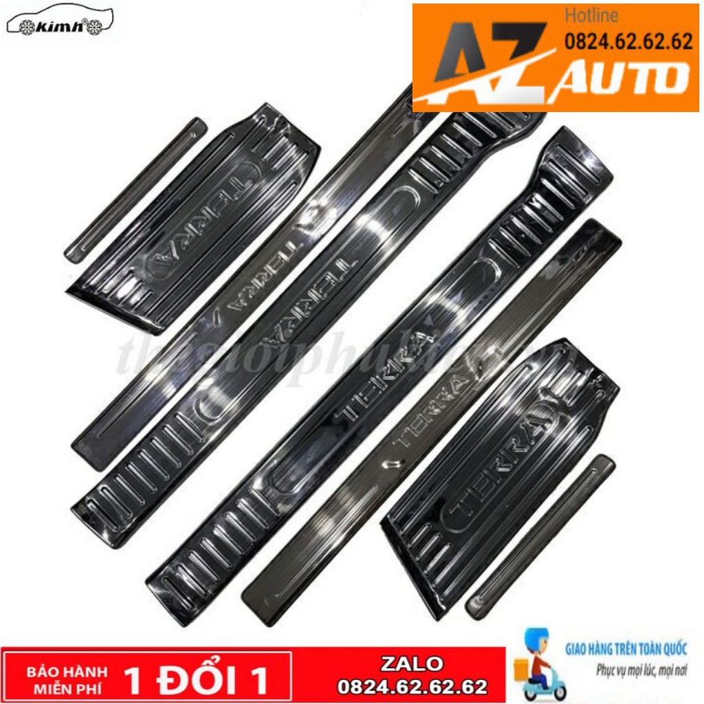 Bộ Ốp bậc cửa, Nẹp bước chân Nissan Terra -vân Titan(hàng cao cấp)