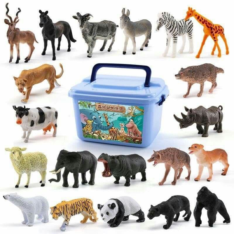Bộ đồ chơi mô hình động vật 58 chi tiết thú rừng hoang dã nhựa an toàn giúp bé nhận biết thế giới xung quanh ( hàng loại