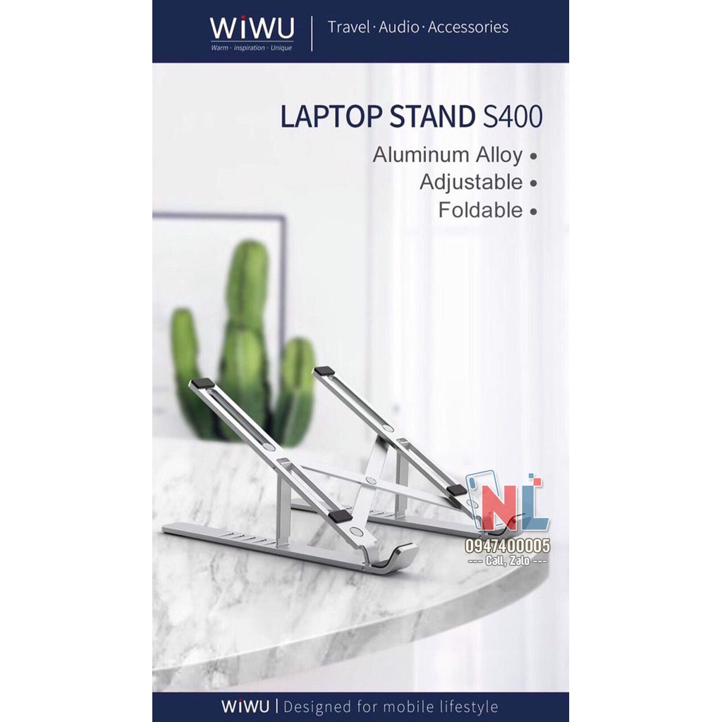 Giá đỡ thoát nhiệt cho Macbook, Laptop chính hãng Wiwu S400