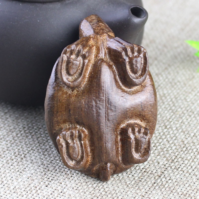 Đồ Chơi Rùa Gỗ Nhỏ Tay Cầm Bằng Gỗ Xám Da Việt Nam