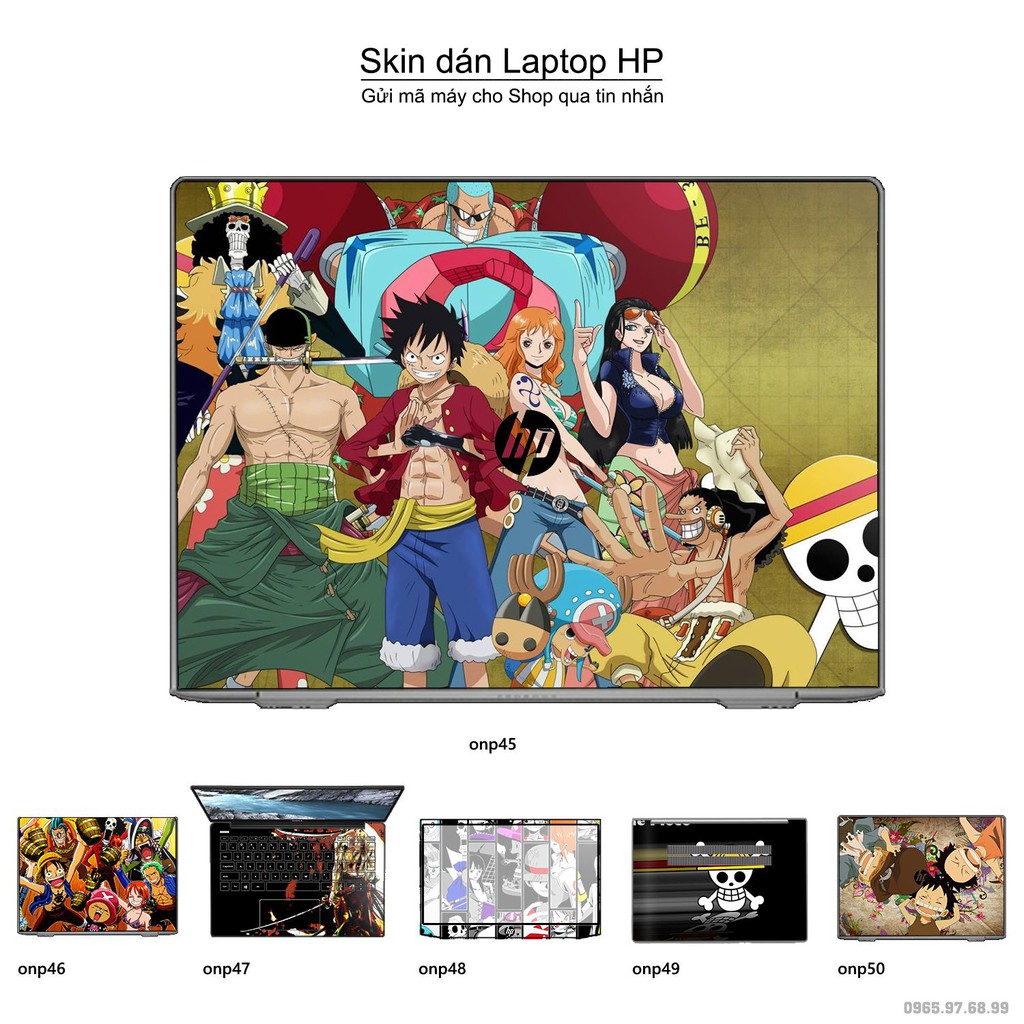 Skin dán Laptop HP in hình One Piece _nhiều mẫu 25 (inbox mã máy cho Shop)