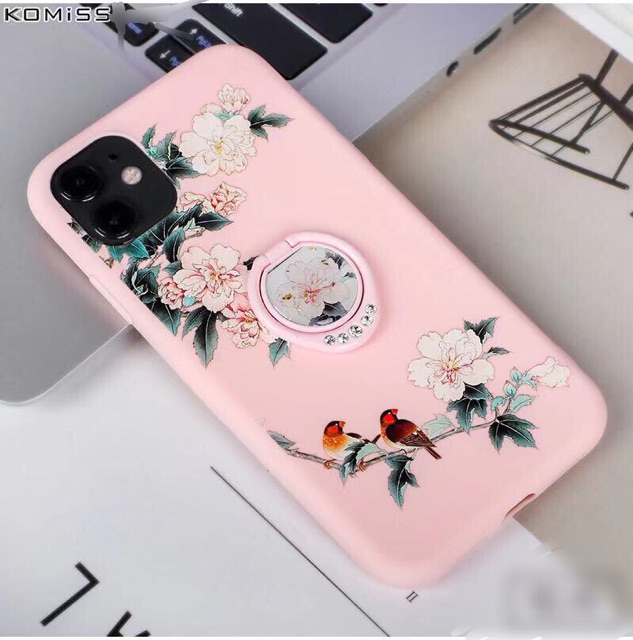 Ốp dẻo in hình kèm iring đá