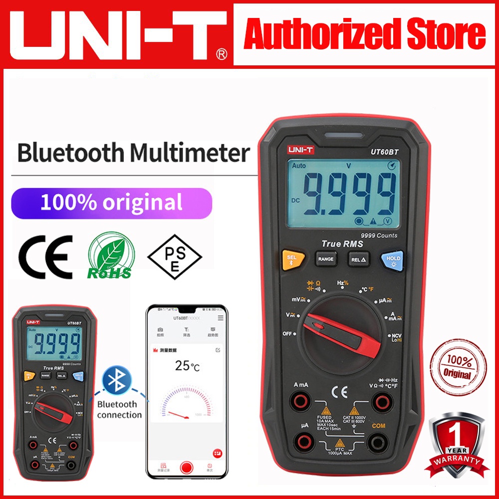 Đồng Hồ Thông Minh Vạn Năng Uni-T UT60S UT60BT 1000V AC DC Chất Lượng Cao