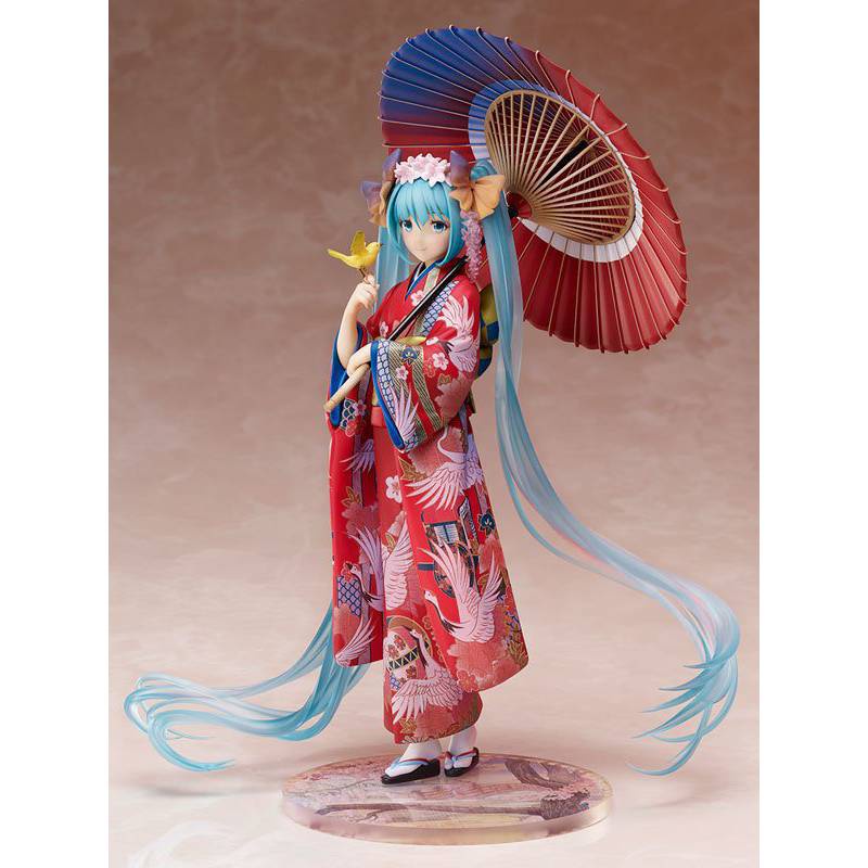 Đồ trang trí Nhân Vật Yukata Mặc Kimono Anime Hatsune Miku Cỡ 1/8