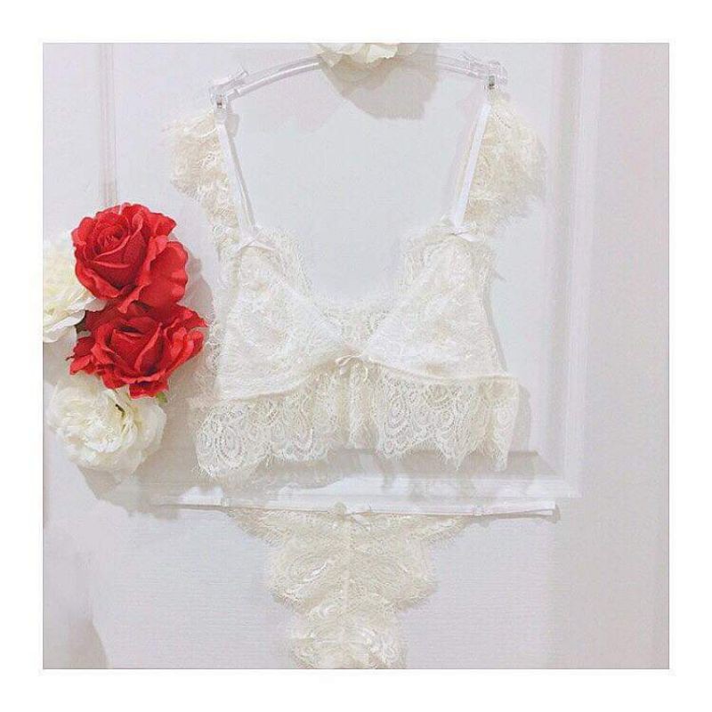 [Mã WASKT304 giảm 15% tối đa 30K đơn 99K] [GIÁ SẬP SÀN] Bộ đồ lót bralette nữ lông mi trắng siêu xinh | BigBuy360 - bigbuy360.vn