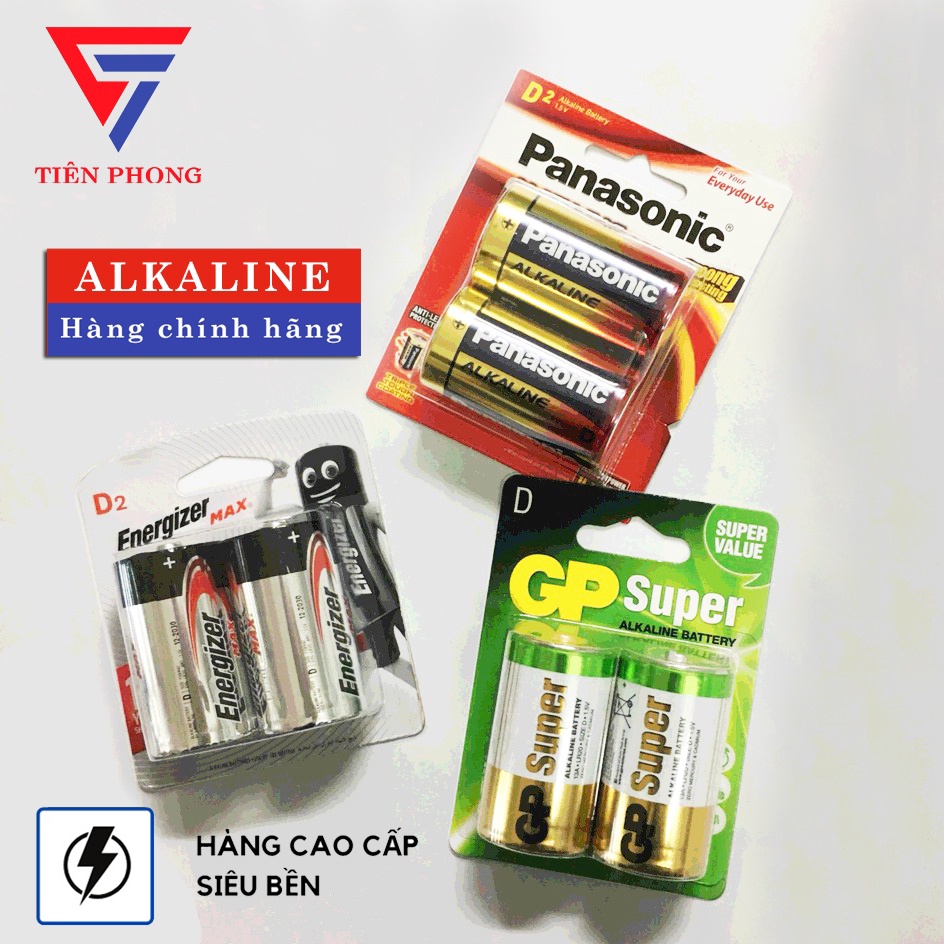 1 Vỉ Pin Đại D Alkaline Chính Hãng GP, Energizer, Panasonic, Duracell,..chính hãng