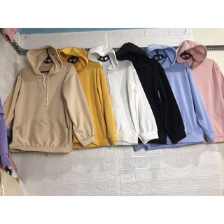 Áo Hoodie Basic Trơn 6 Màu Unisex