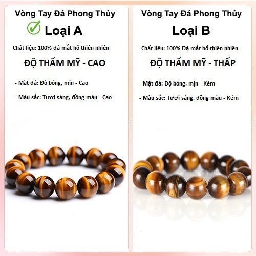 Vòng Tay Phong Thủy Đá Màu Vàng Nâu Cho Nam, Nữ Hợp Mệnh Kim, Thổ