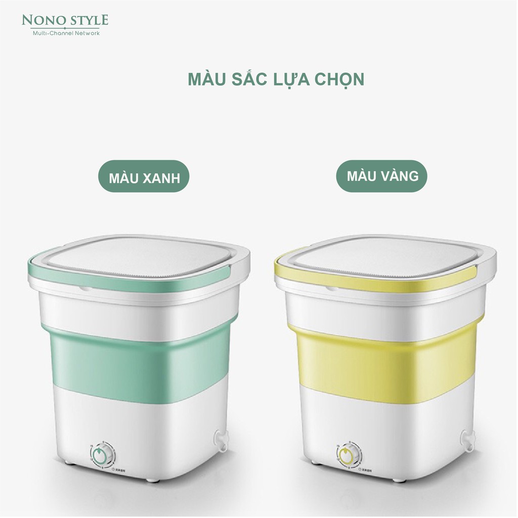 Máy Giặt Mini Tự Động, Gấp Gọn Tiện Lợi - Giặt Đồ Em Bé, Đồ Lót, Khăn Tắm, Vớ, Giày Gấu Bông - Khối Lượng giặt 1.8kg