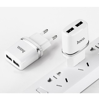 CỐC SẠC NHANH 2.4A - 2 CỔNG USB - HOCO C12