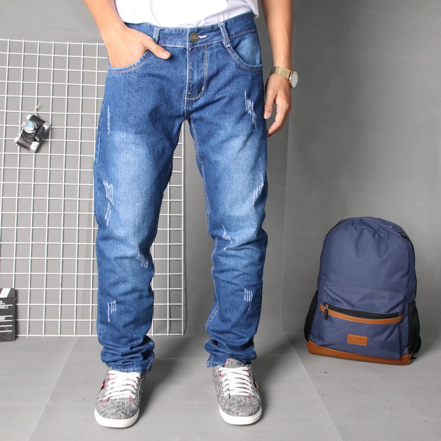 Quần jean nam xanh xám TS148 vải đẹp, chất lượng tốt Tronshop