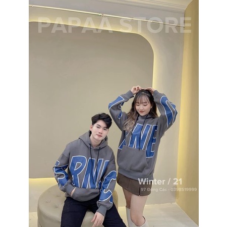 Áo hoodie nỉ đôi nam nữ phong cách Hàn Quốc chữ RNE 82362 PAPAA SHOP | BigBuy360 - bigbuy360.vn